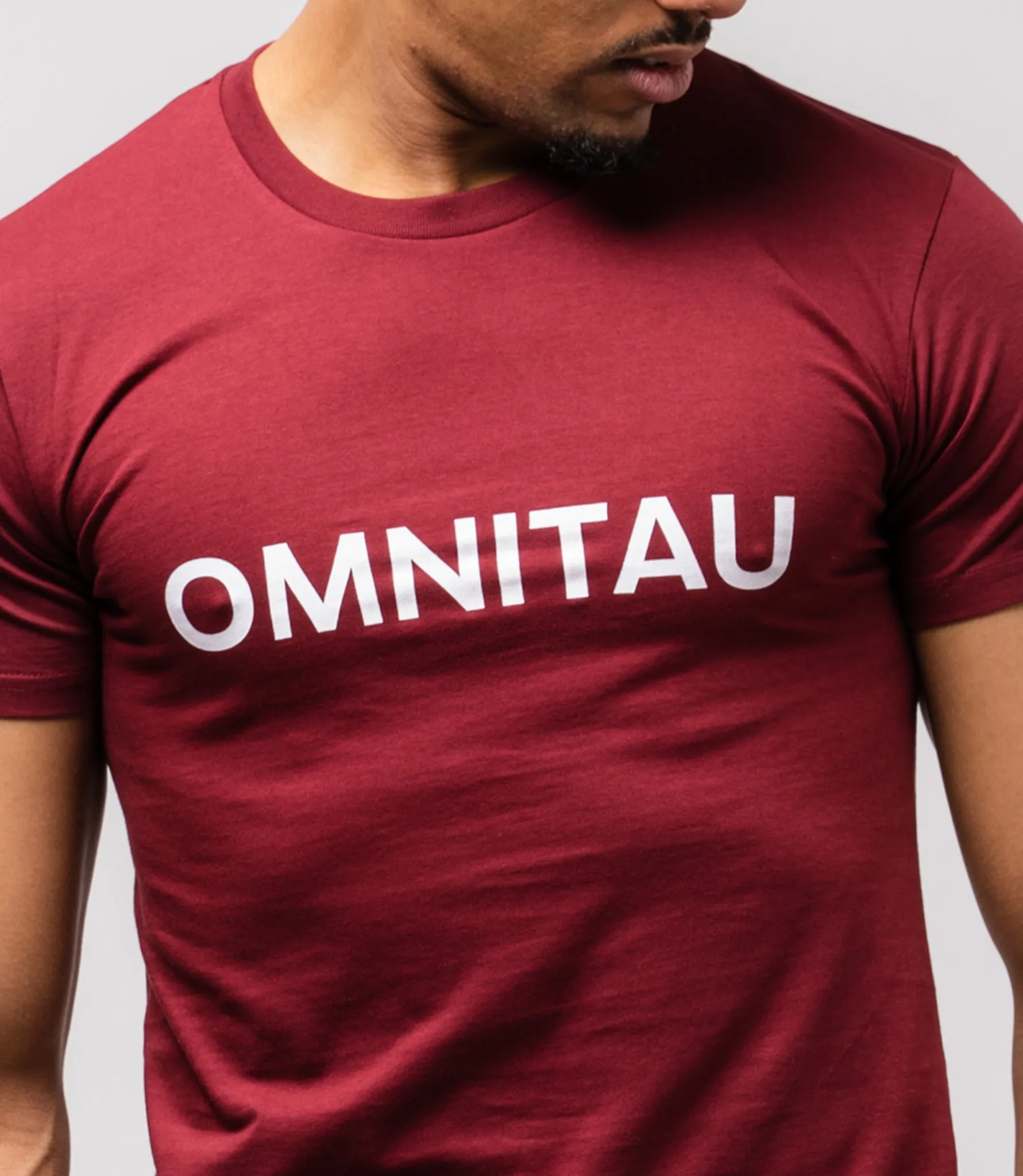 Omnitau Men's OmniX Organic Cotton Omni Crew Neck T-Shirt - Burgundy