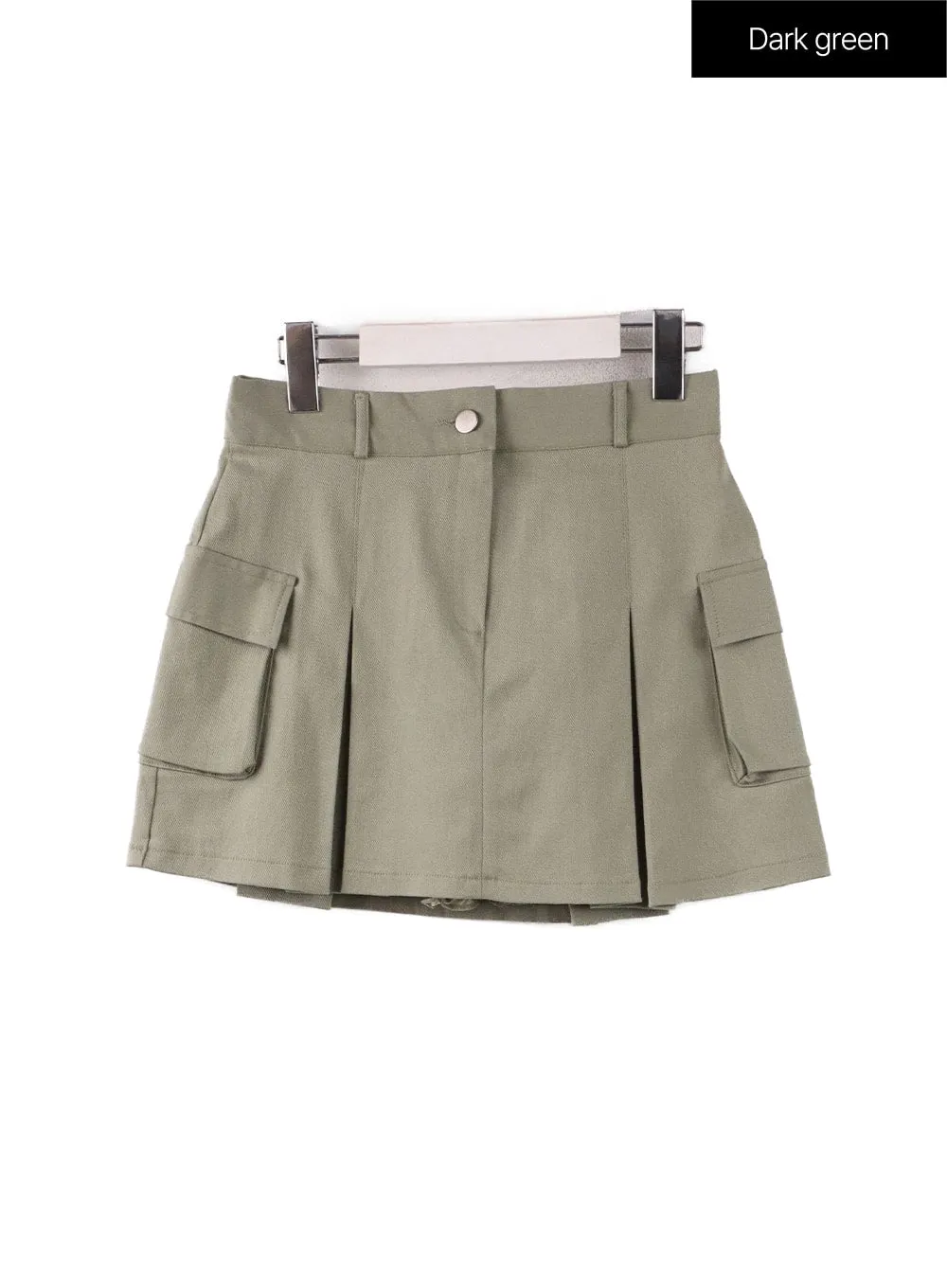 Pleated Pocket Mini Skirt IF408