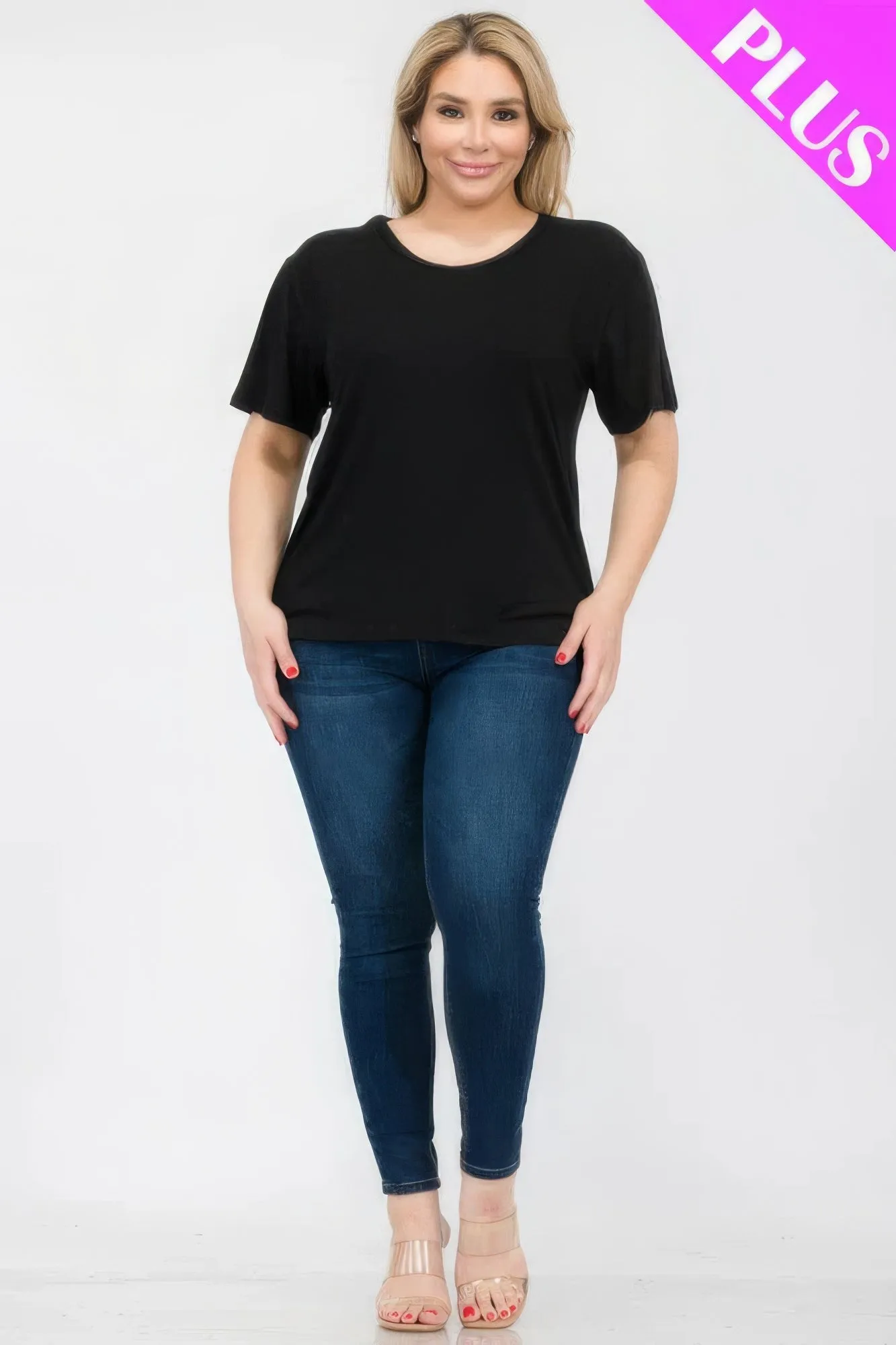 Plus Size Basic Short Sleeve T-shirt