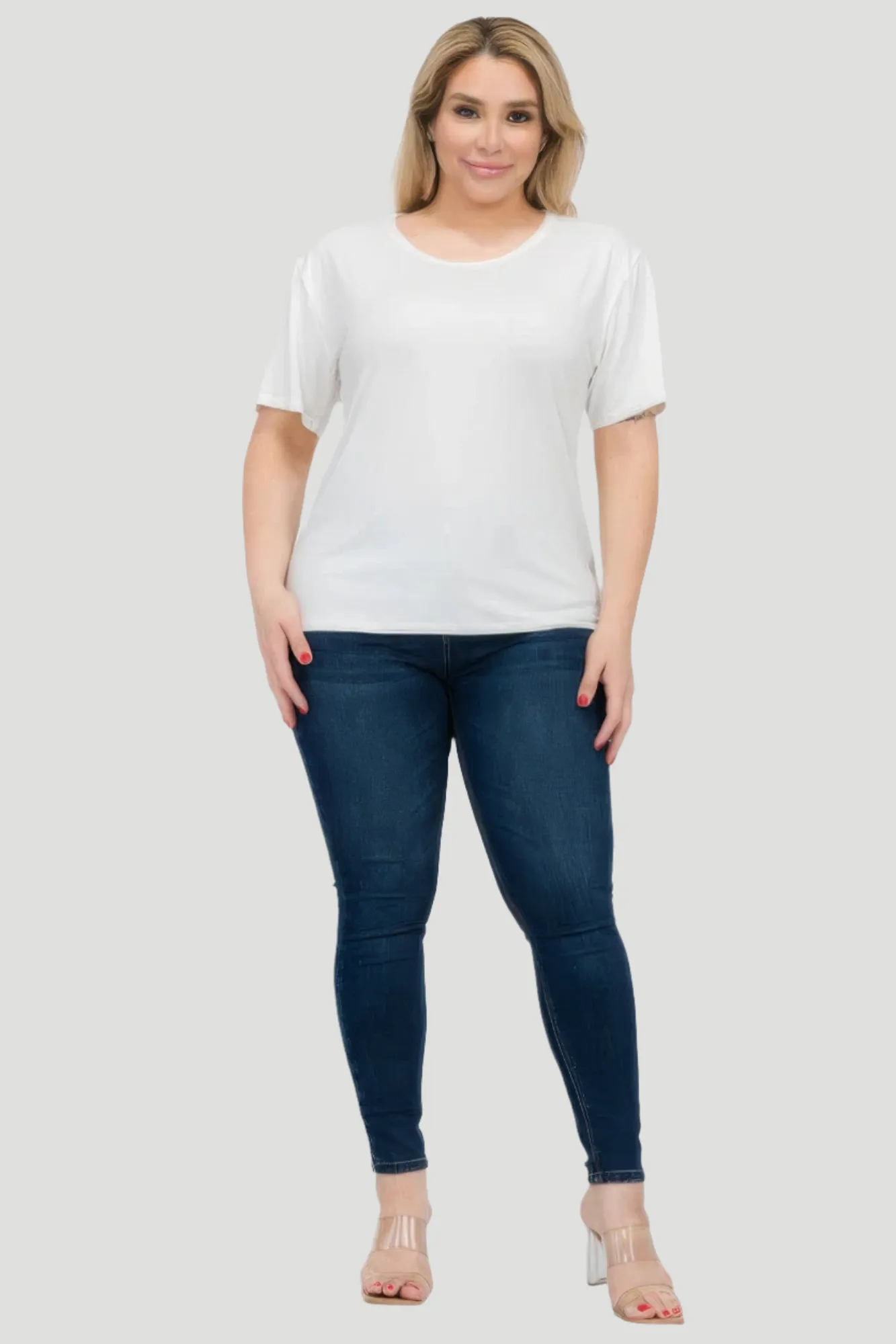 Plus Size Basic Short Sleeve T-shirt