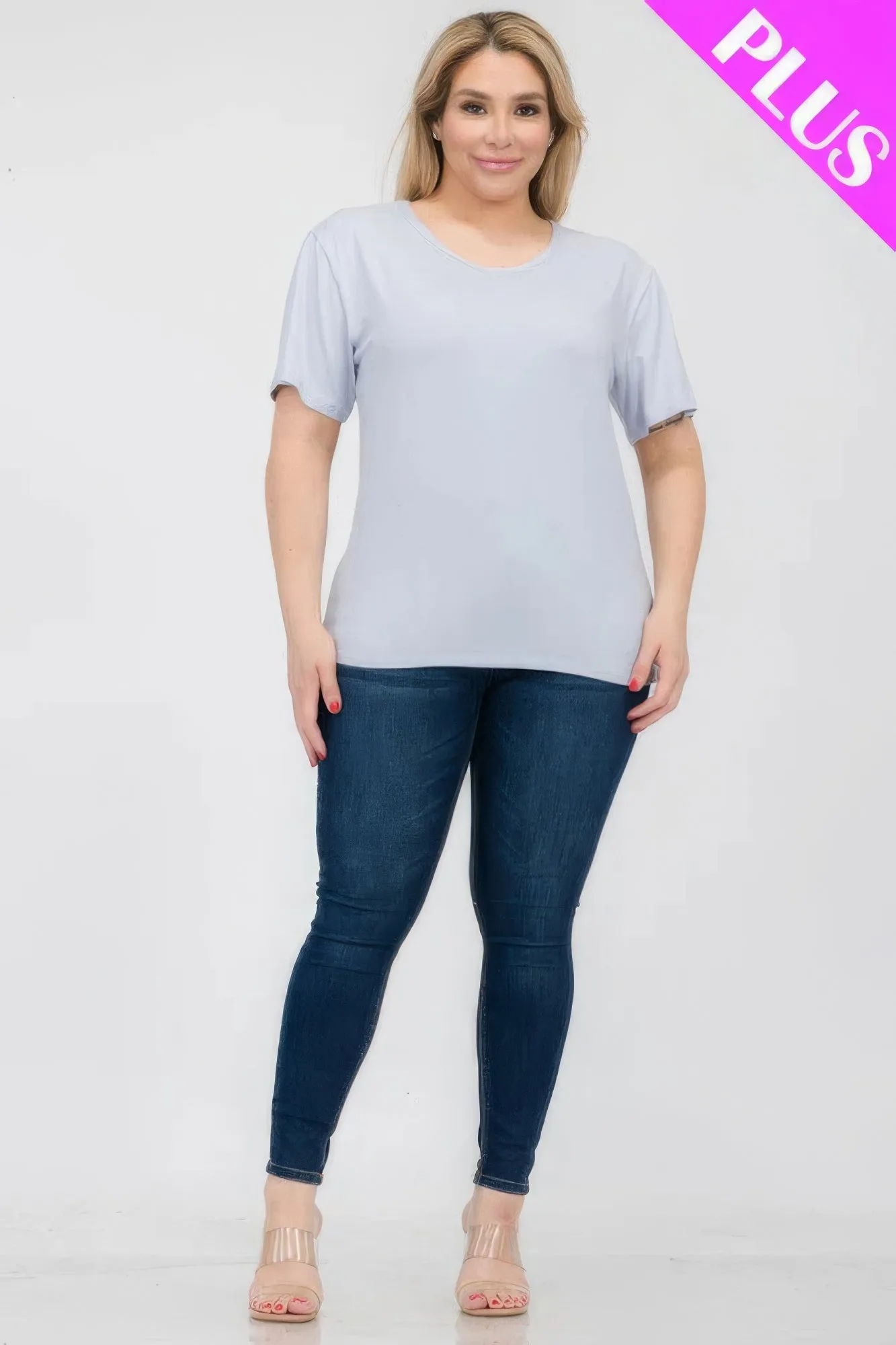 Plus Size Basic Short Sleeve T-shirt