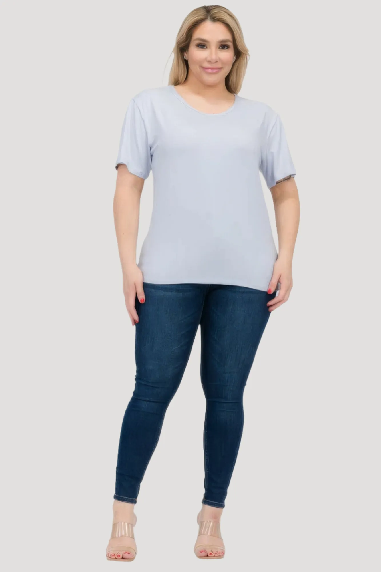 Plus Size Basic Short Sleeve T-shirt