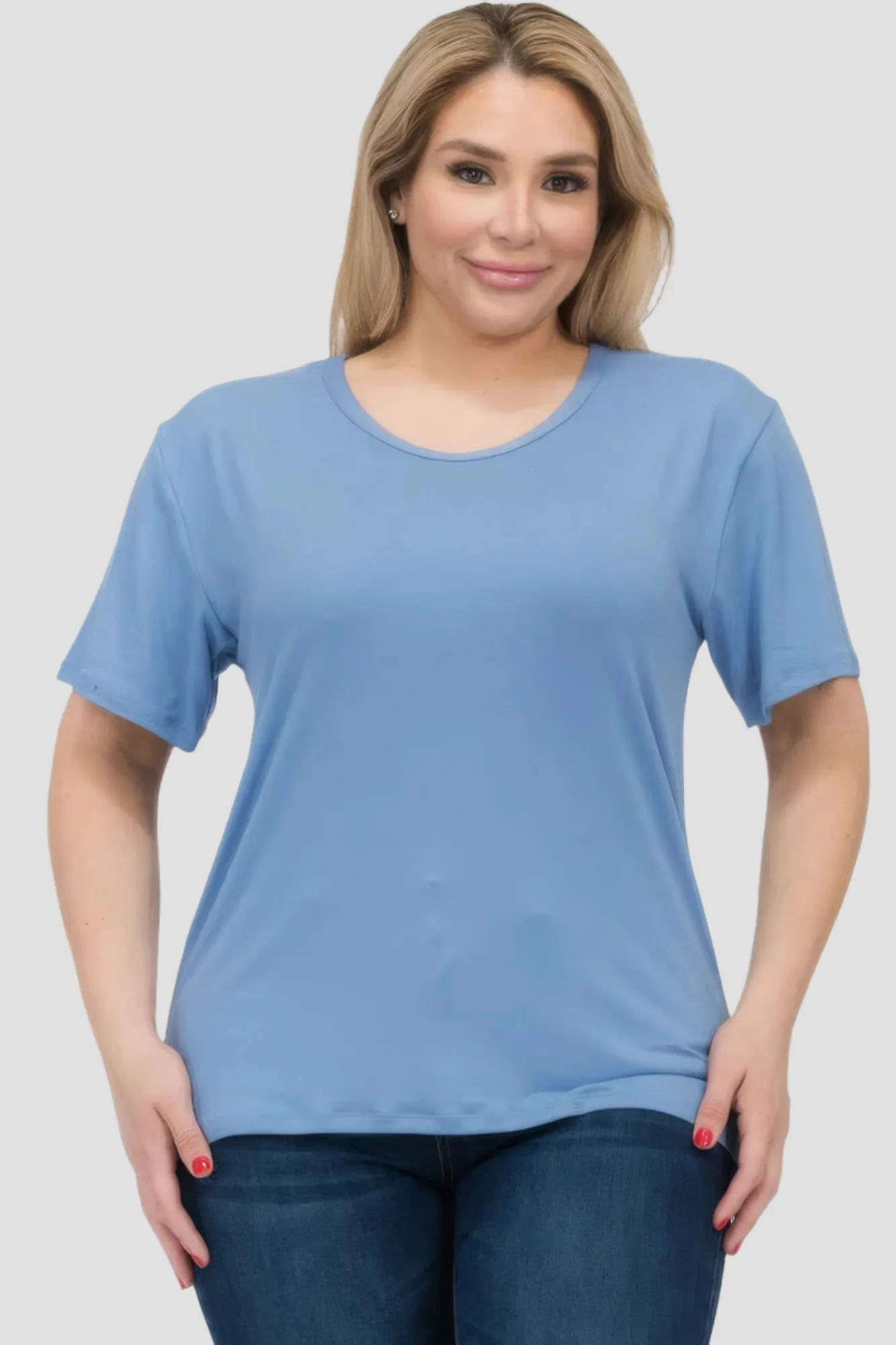 Plus Size Basic Short Sleeve T-shirt