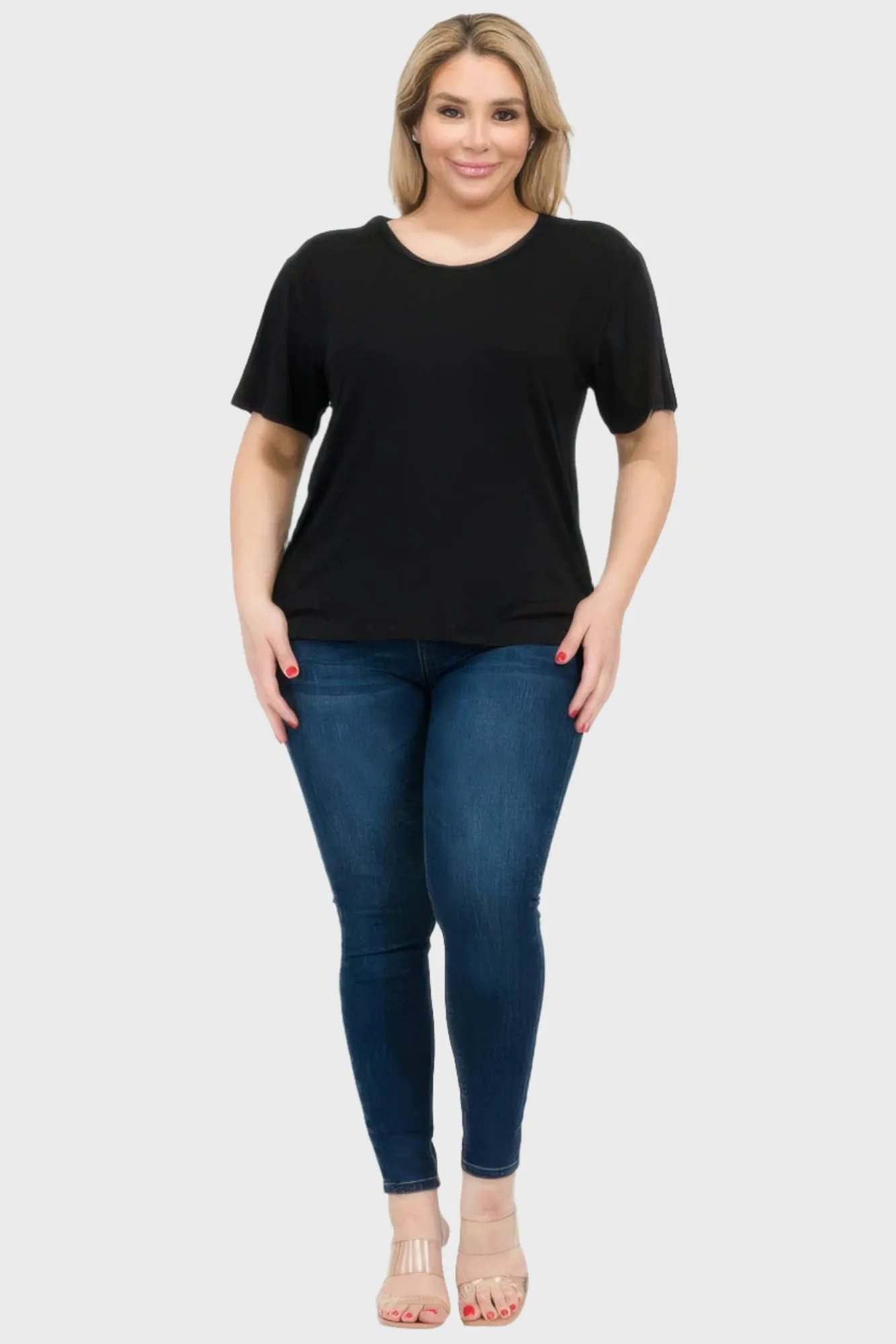 Plus Size Basic Short Sleeve T-shirt