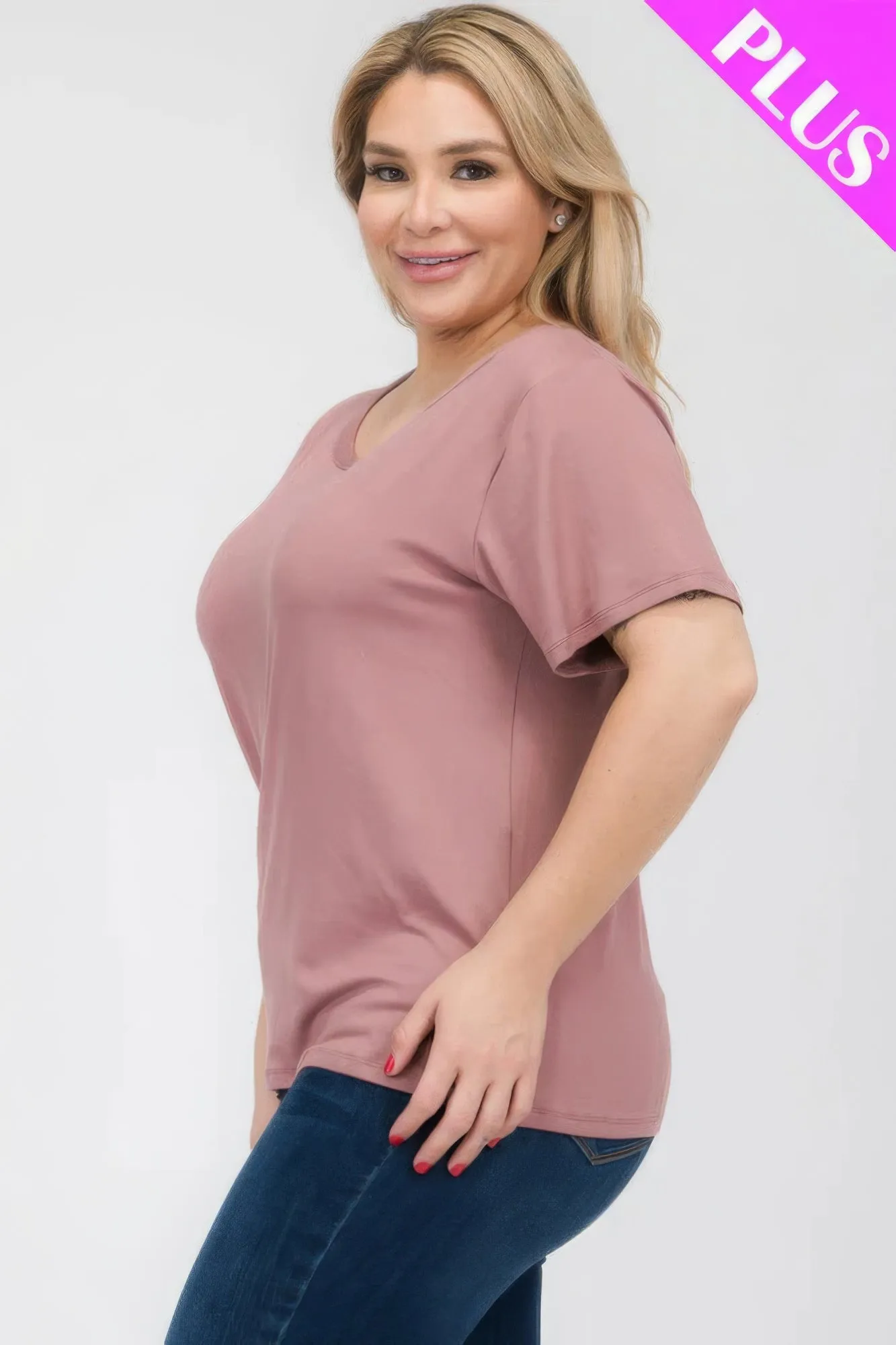 Plus Size Basic Short Sleeve T-shirt