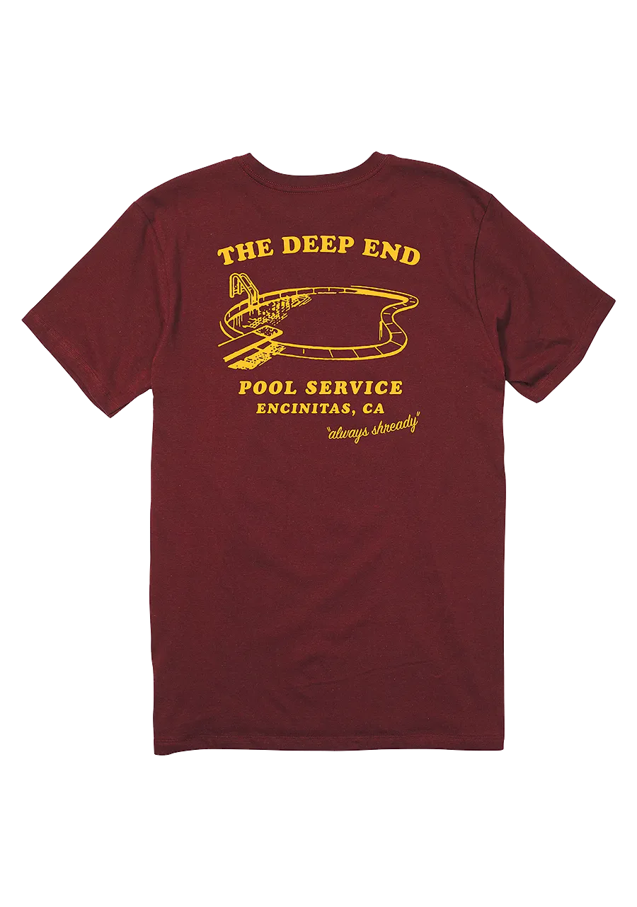 Pool Service T-Shirt - Burgundy