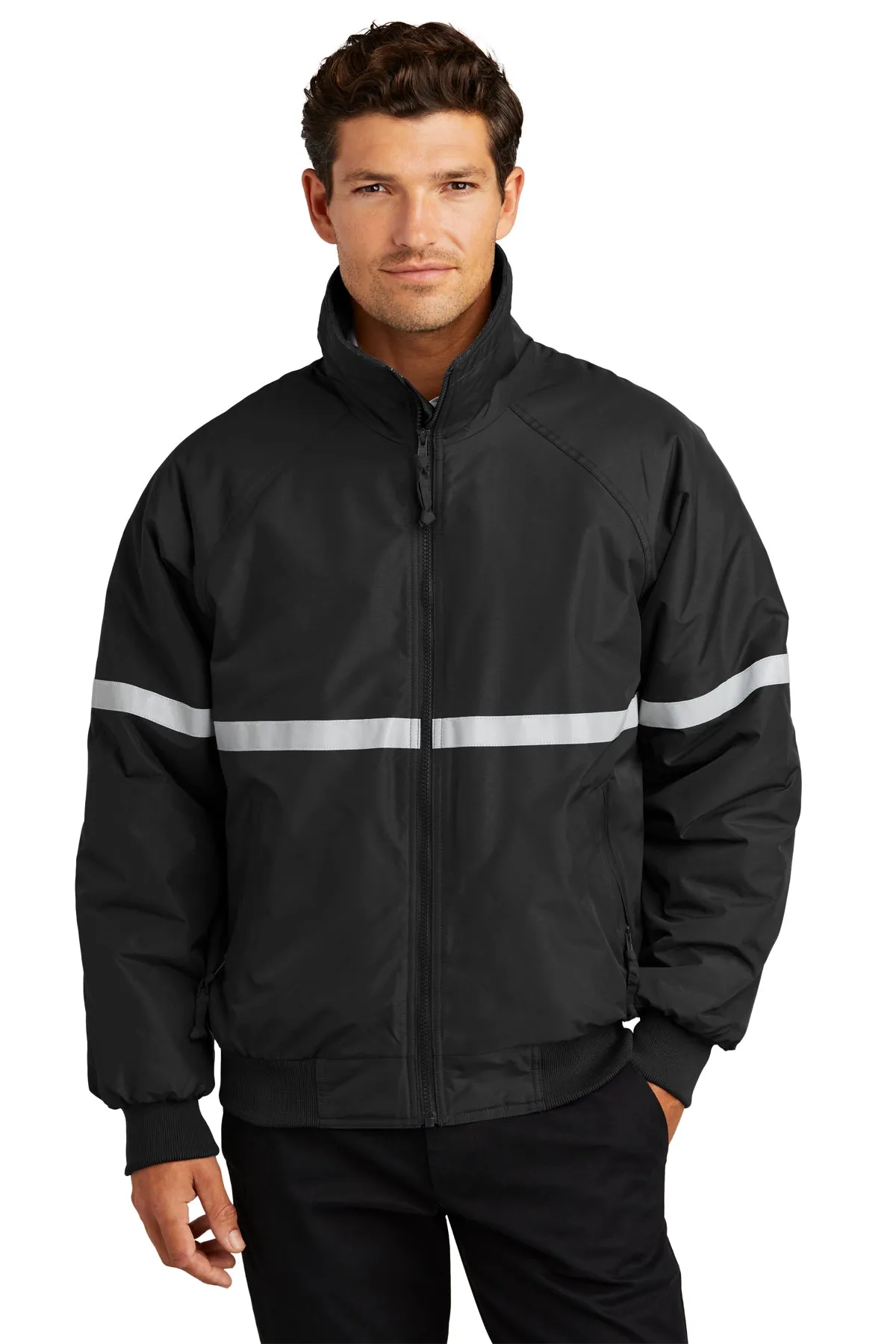 Port Authority Challenger Custom Jackets with Reflective Taping, True Black/ True Black/ Reflective