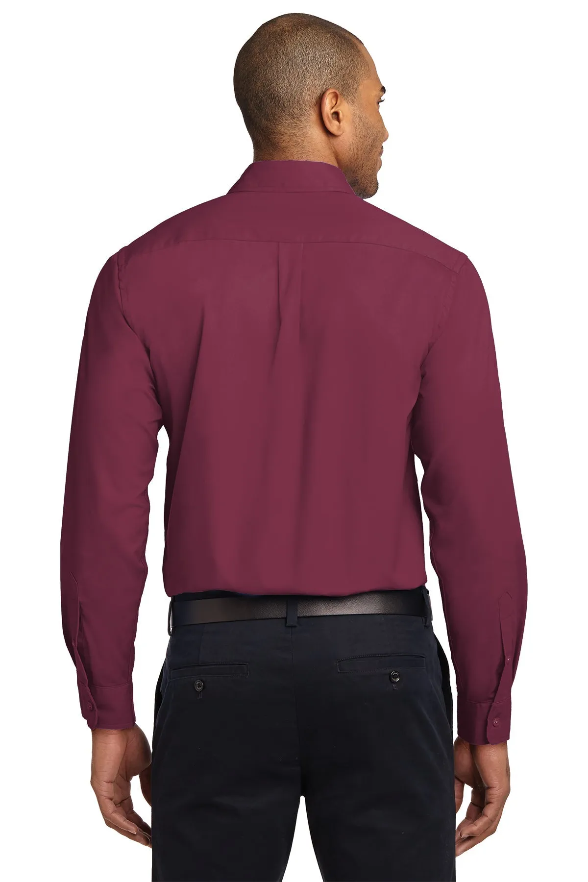 Port Authority Easy Care Custom Shirts, Burgundy/Light Stone