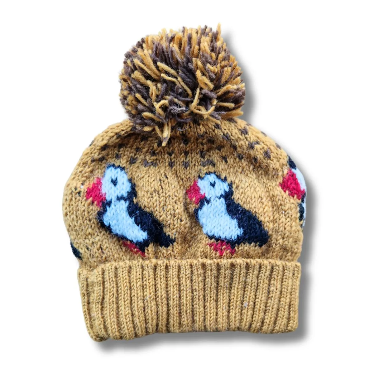 puffin wool bobble hat