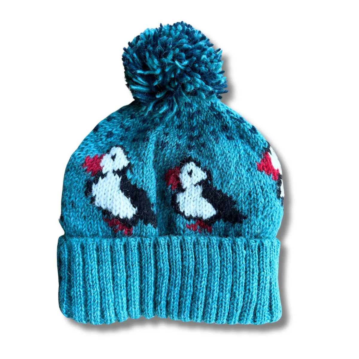 puffin wool bobble hat