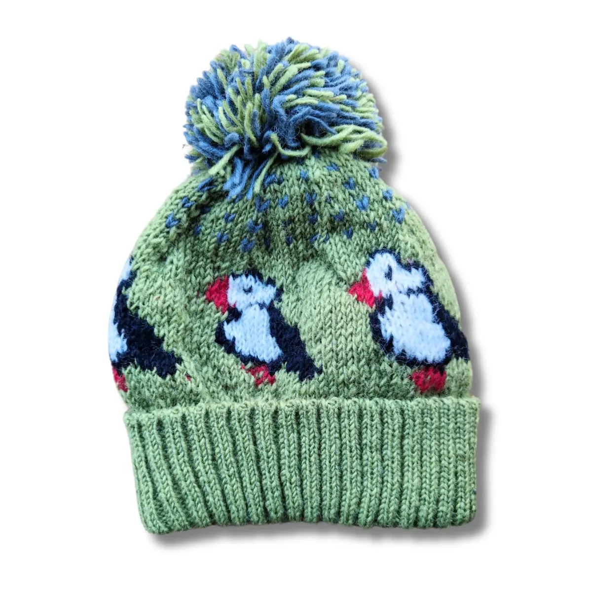 puffin wool bobble hat