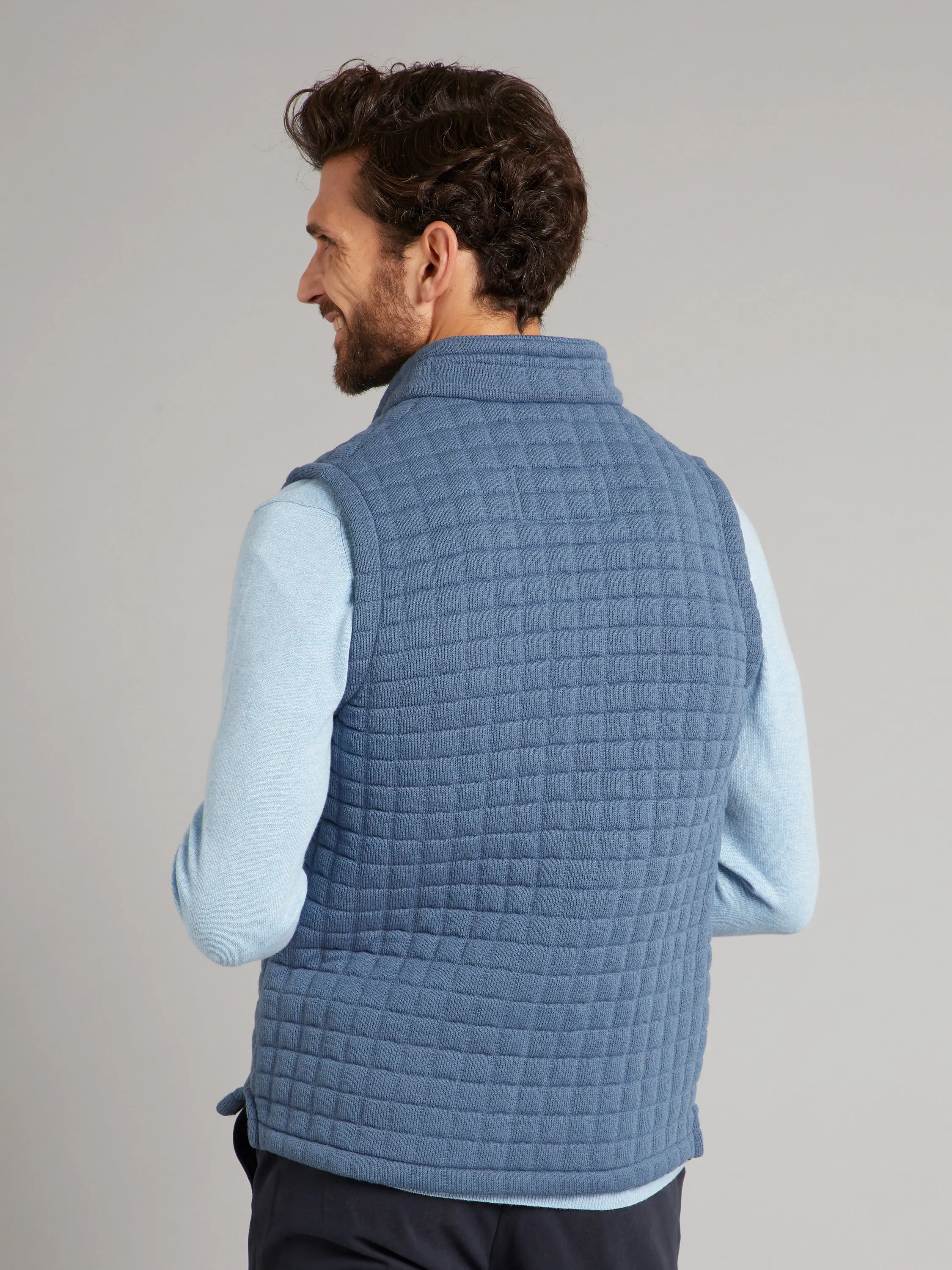 Quilted Thermatex Vest - Denim