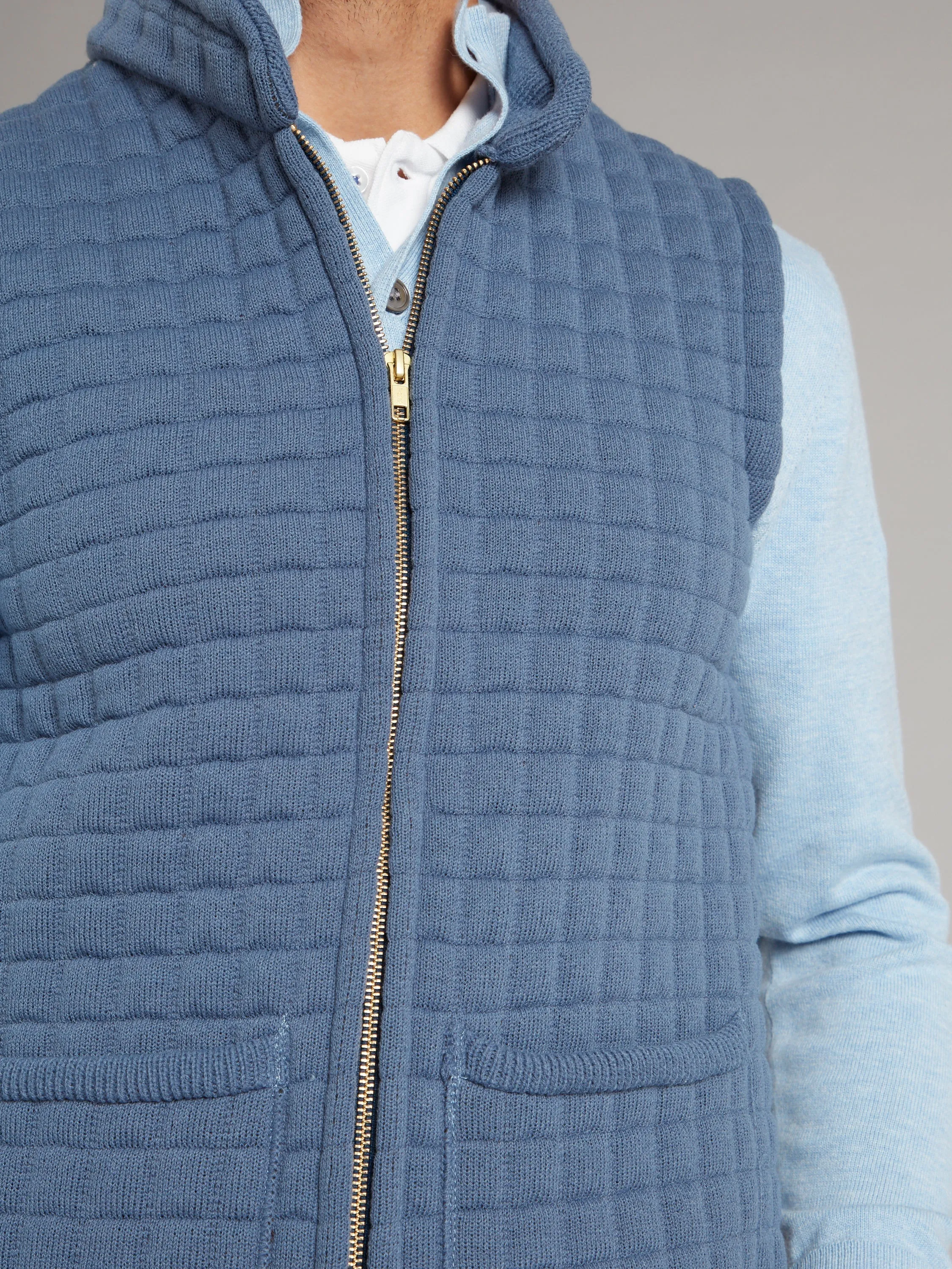 Quilted Thermatex Vest - Denim