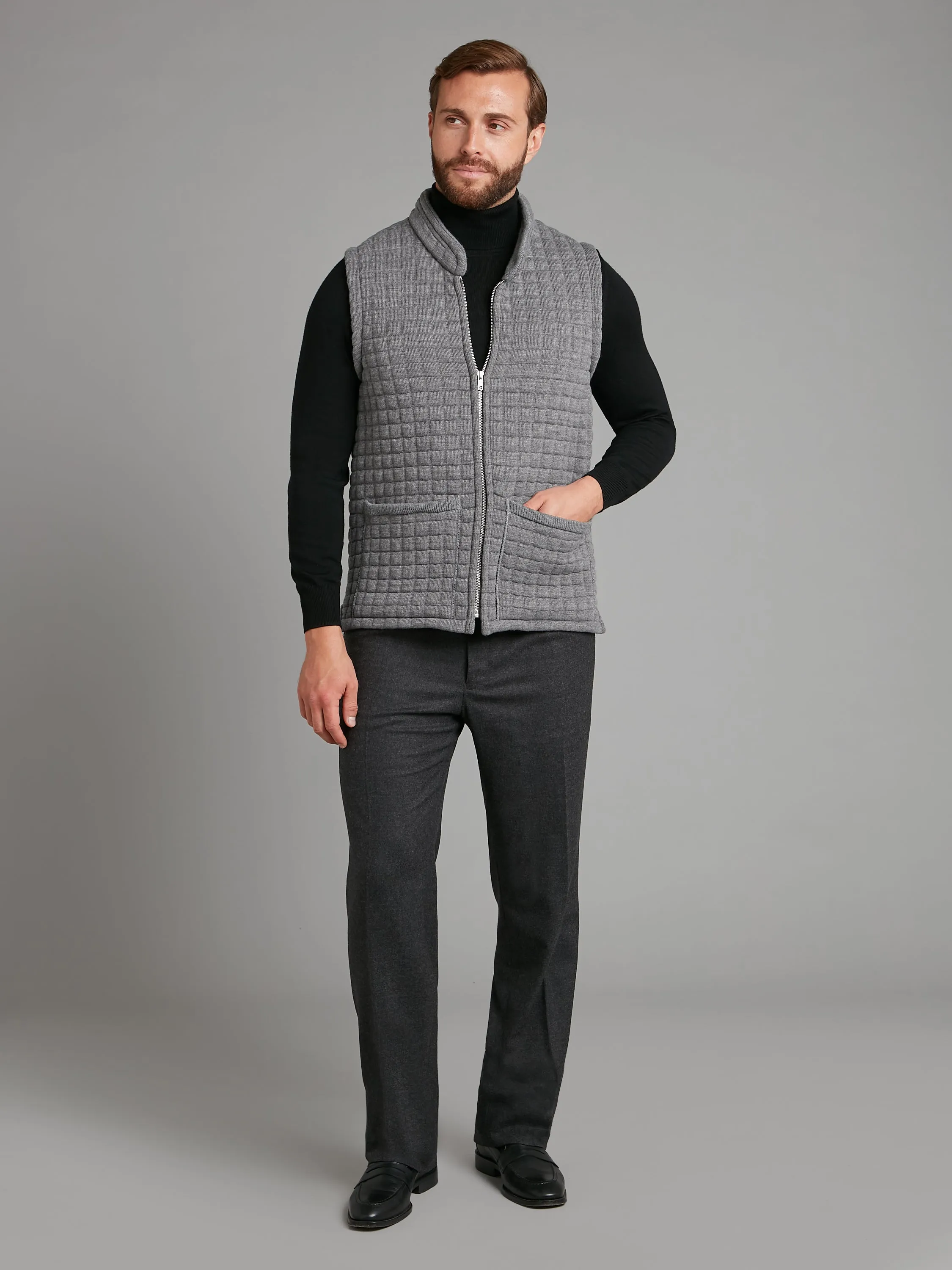 Quilted Thermatex Vest - Grey