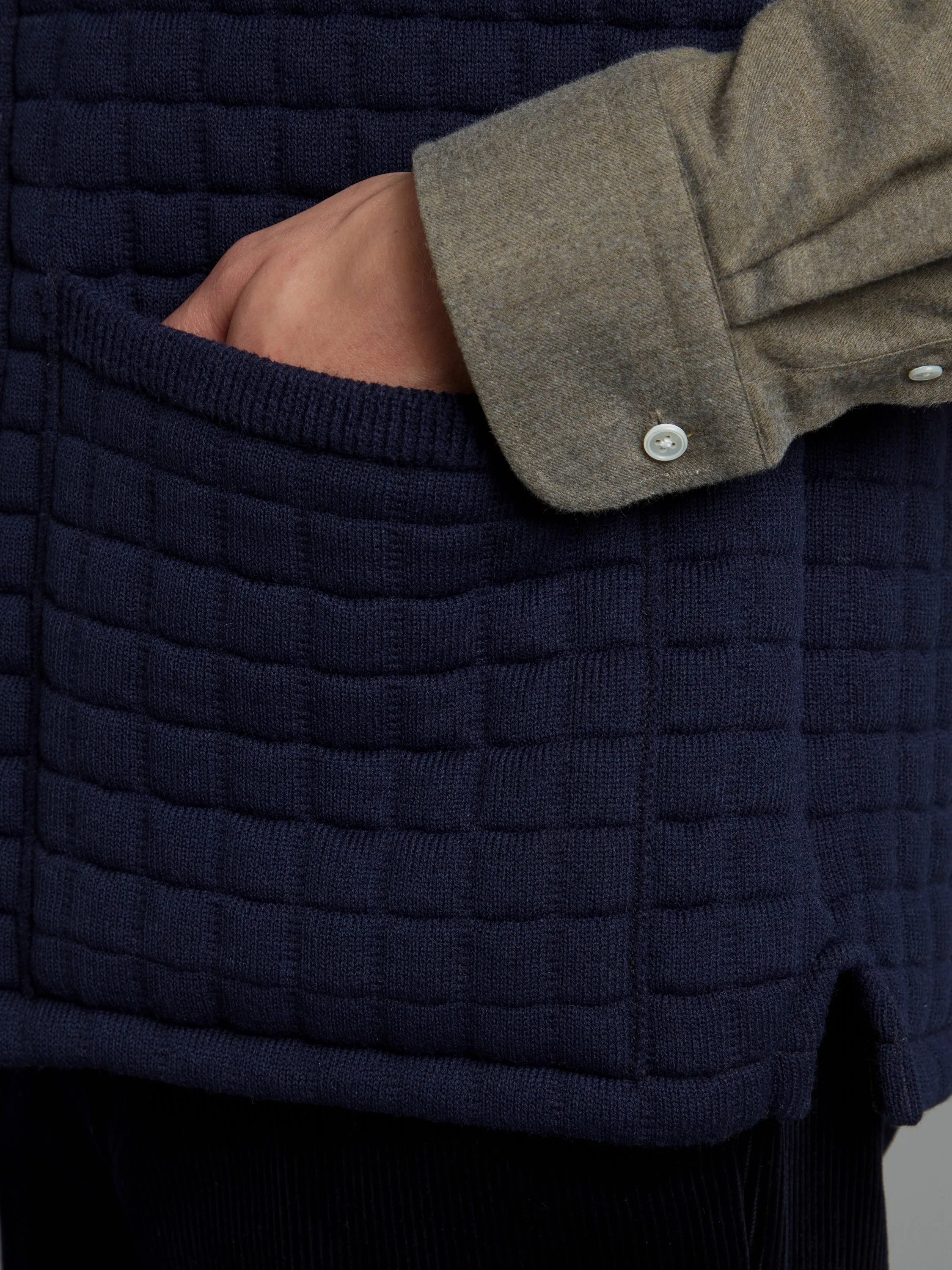 Quilted Thermatex Vest - Navy