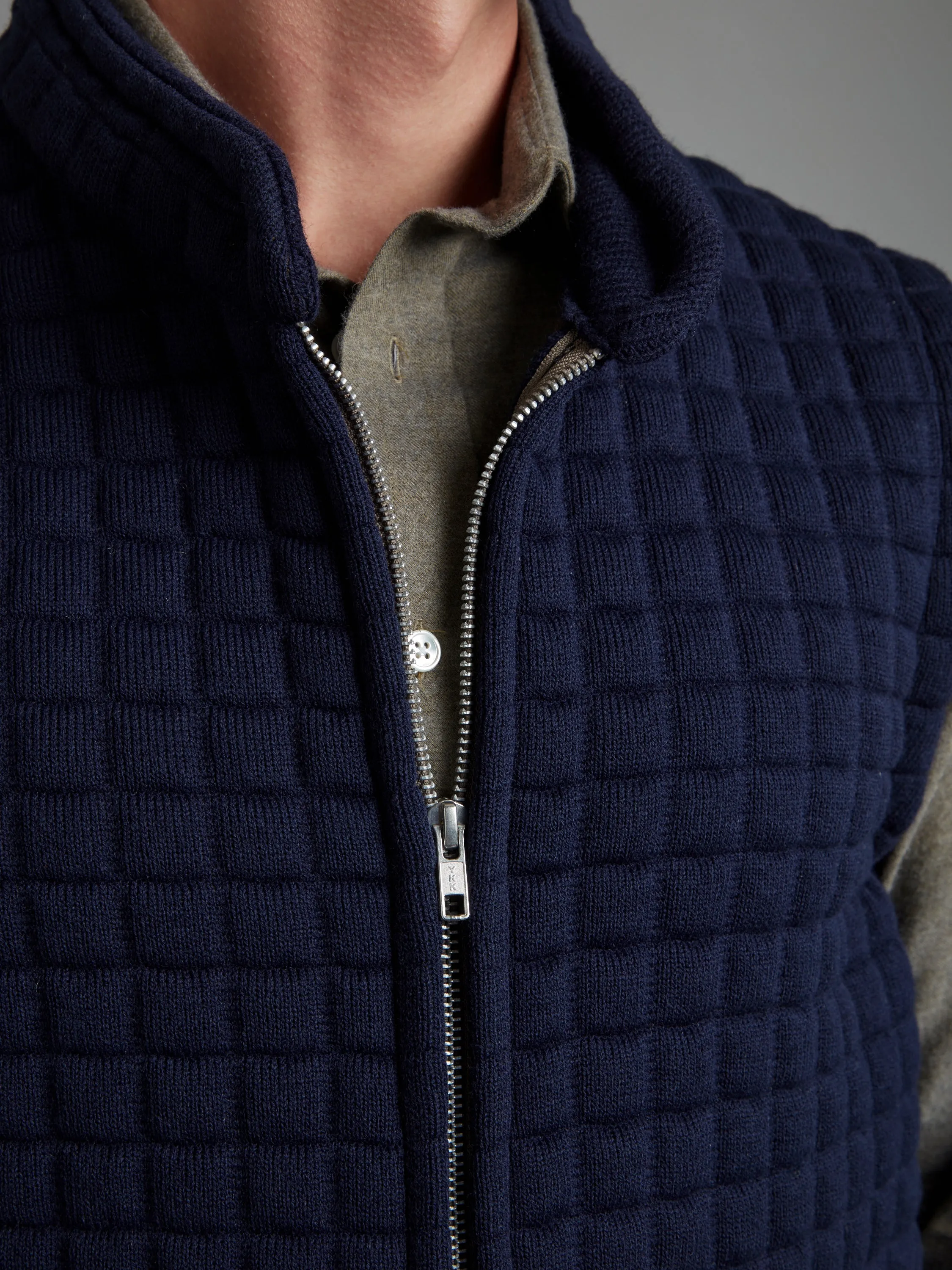 Quilted Thermatex Vest - Navy