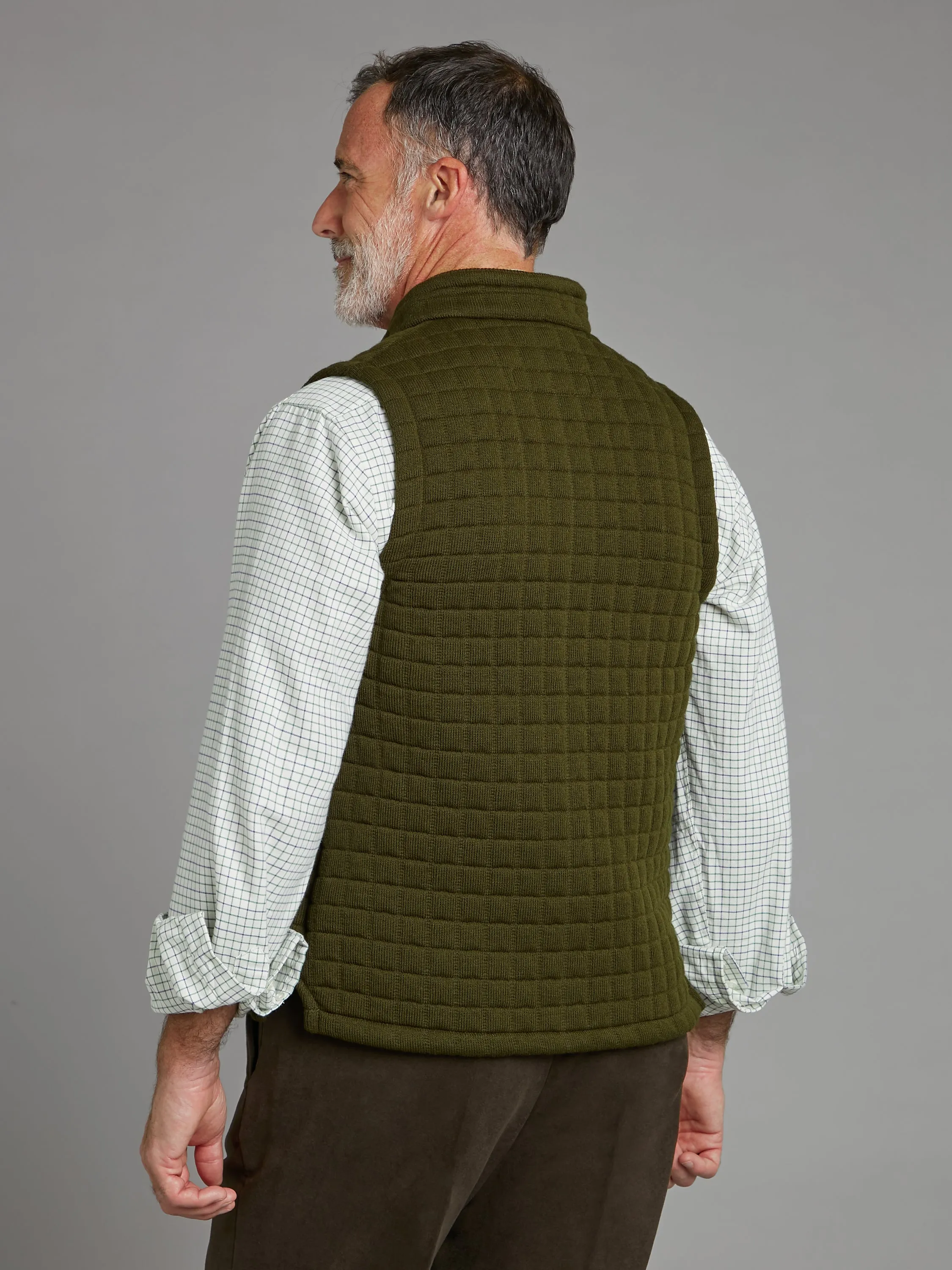 Quilted Thermatex Vest – Olive