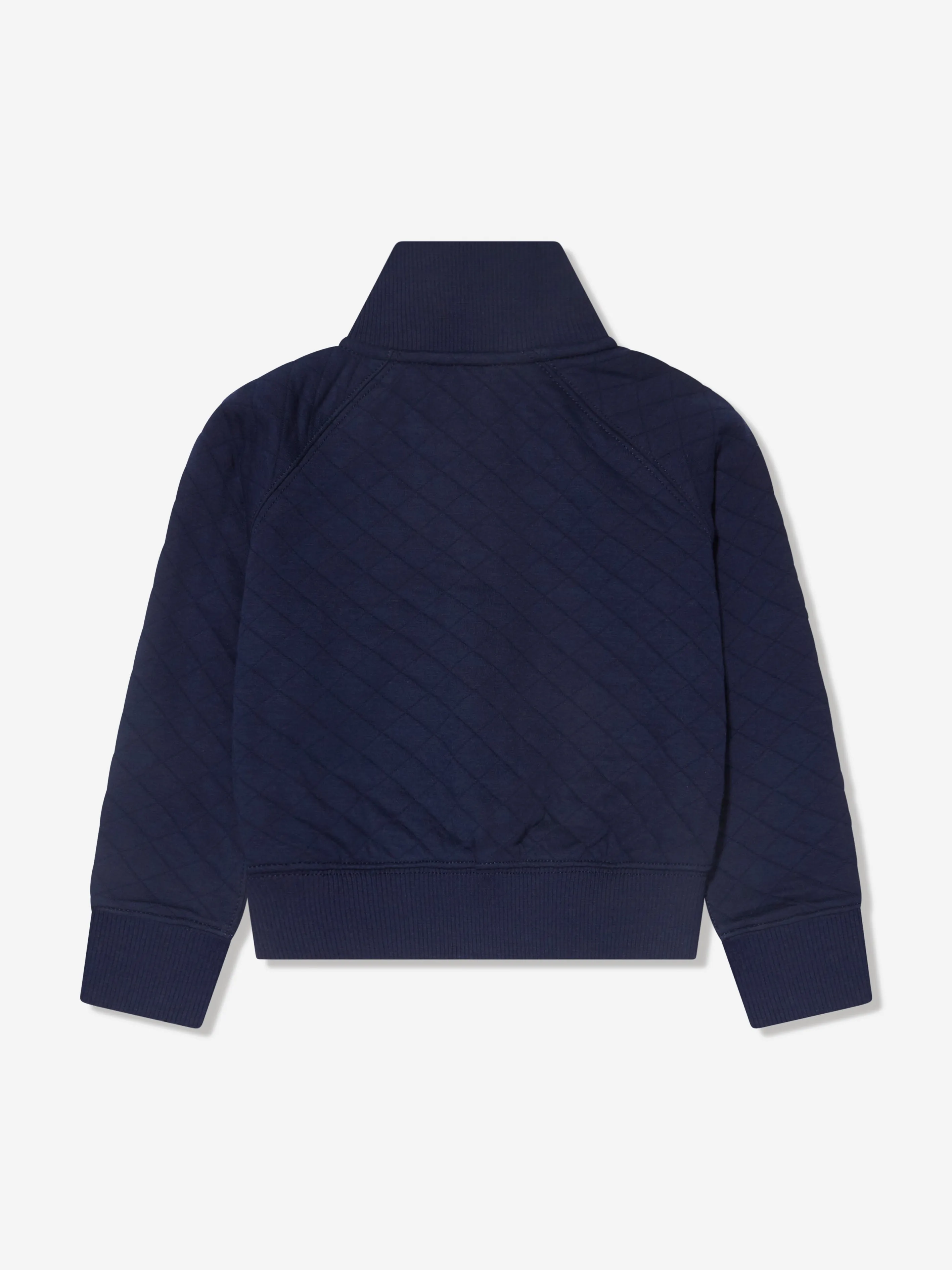 Ralph Lauren Girls Quilted Zip Up Top in Navy