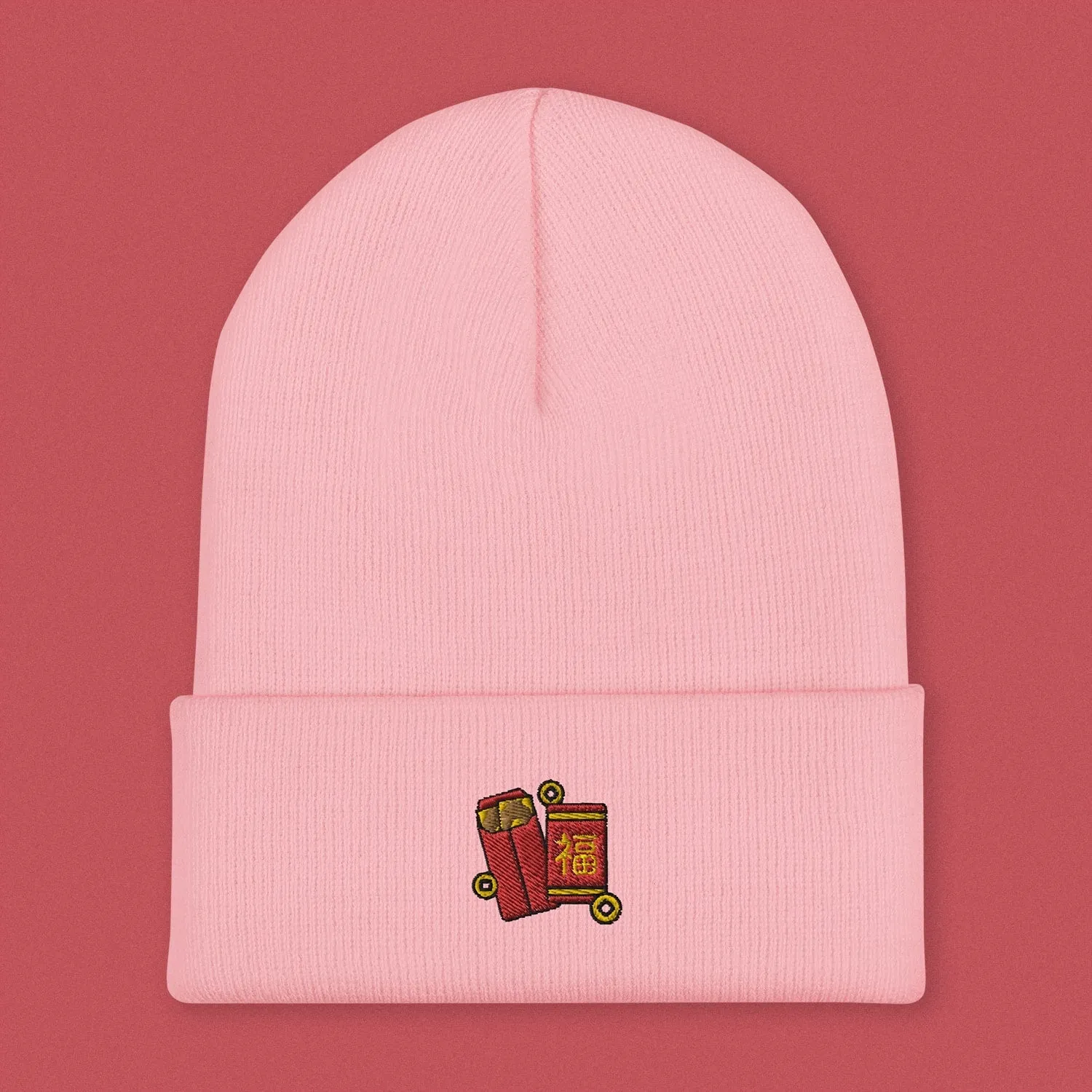 Red Envelope Embroidered Beanie