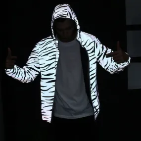 Reflective Stripes Hooded Jacket