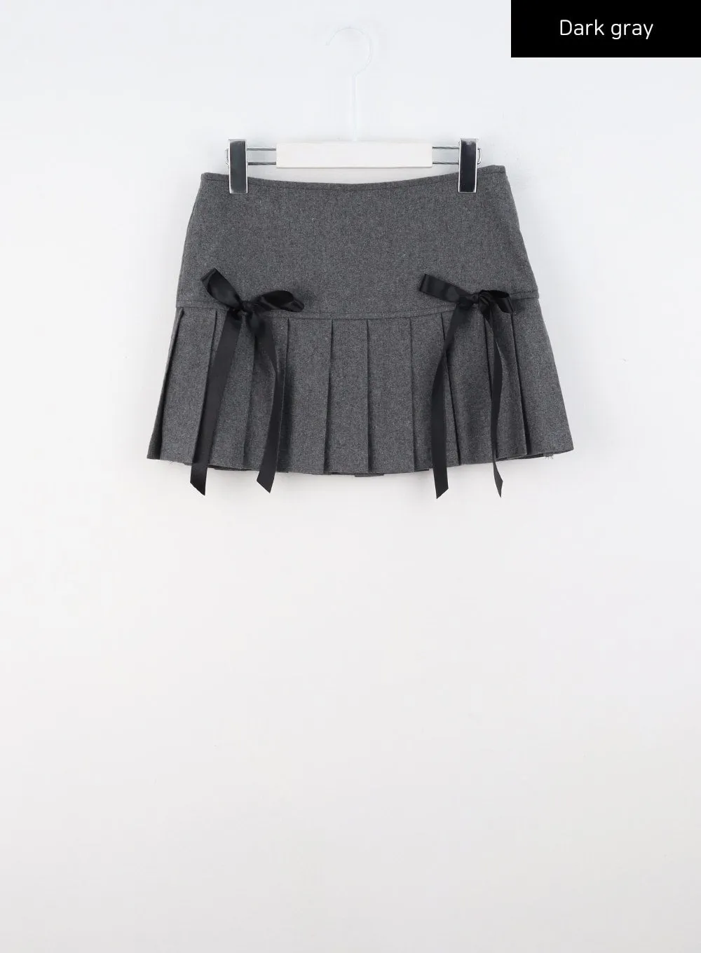 Ribbon Pleated Mini Skirt CS320