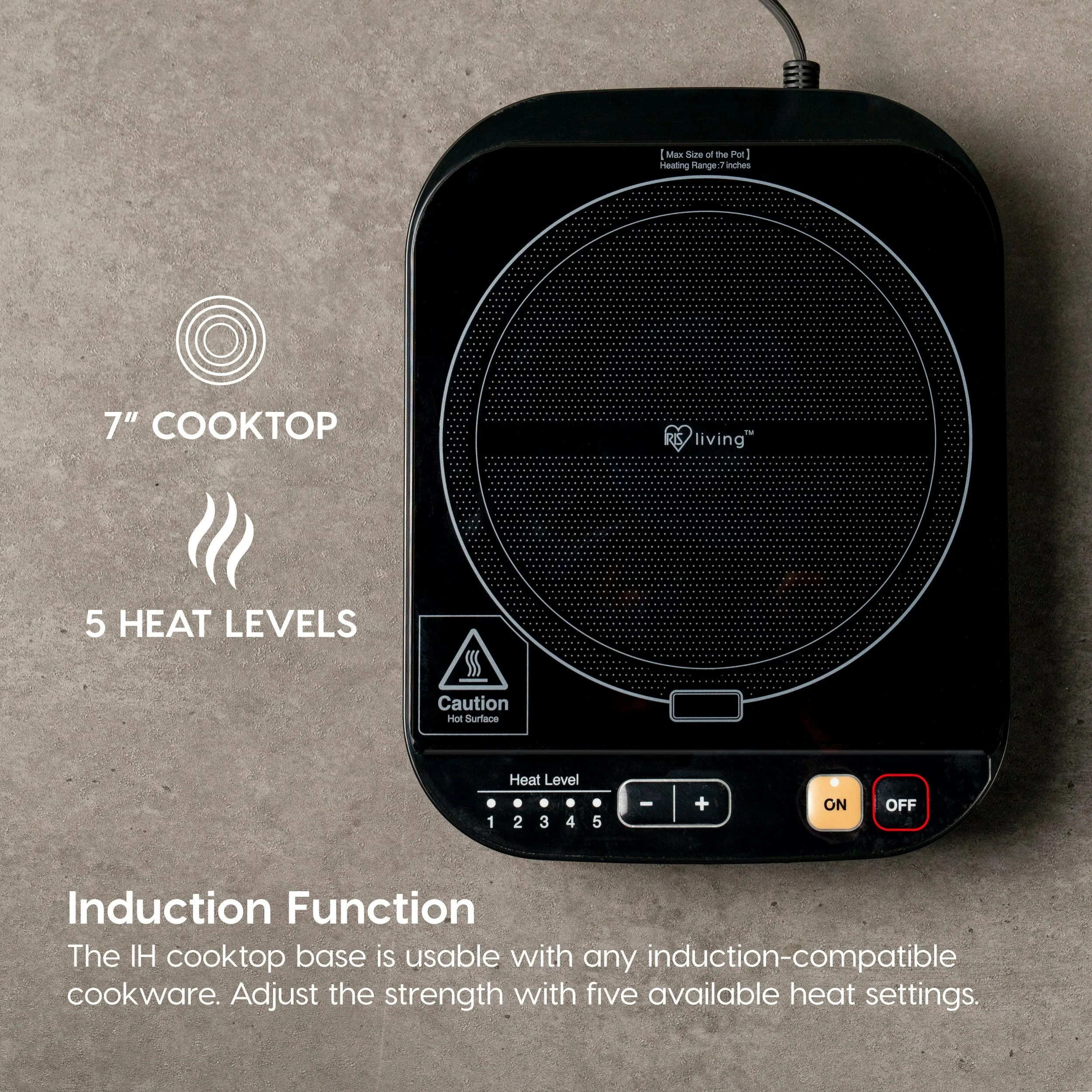 Rice Cooker and Induction Cooktop 2-in-1 with 7 Cooking Modes