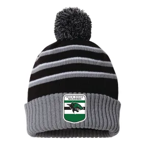 Ridge Fan Gear Stripe Pom Cuffed Beanie