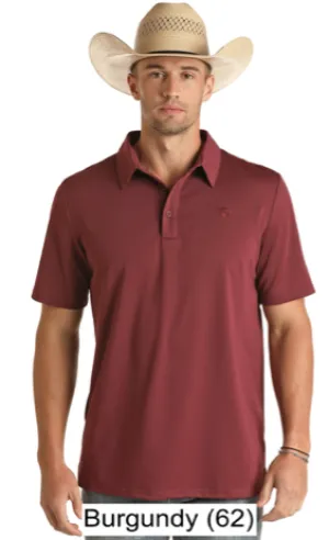 RRMT51RZMR - Rock&Roll Denim Men's Short Sleeve Polo Shirt - Burgundy