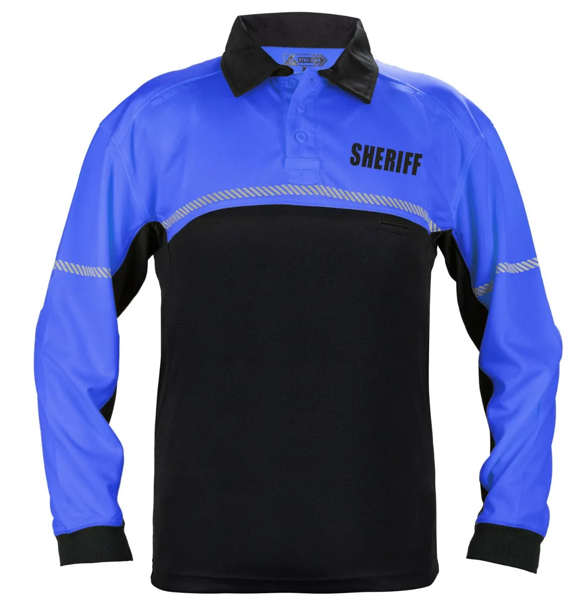 Ryno Gear 100% Polyester Jersey Knit Sheriff Bike Patrol Long Sleeve Polo Shirts