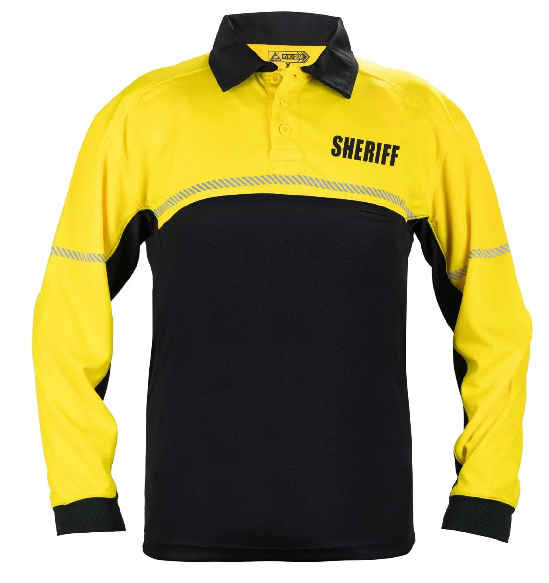 Ryno Gear 100% Polyester Jersey Knit Sheriff Bike Patrol Long Sleeve Polo Shirts