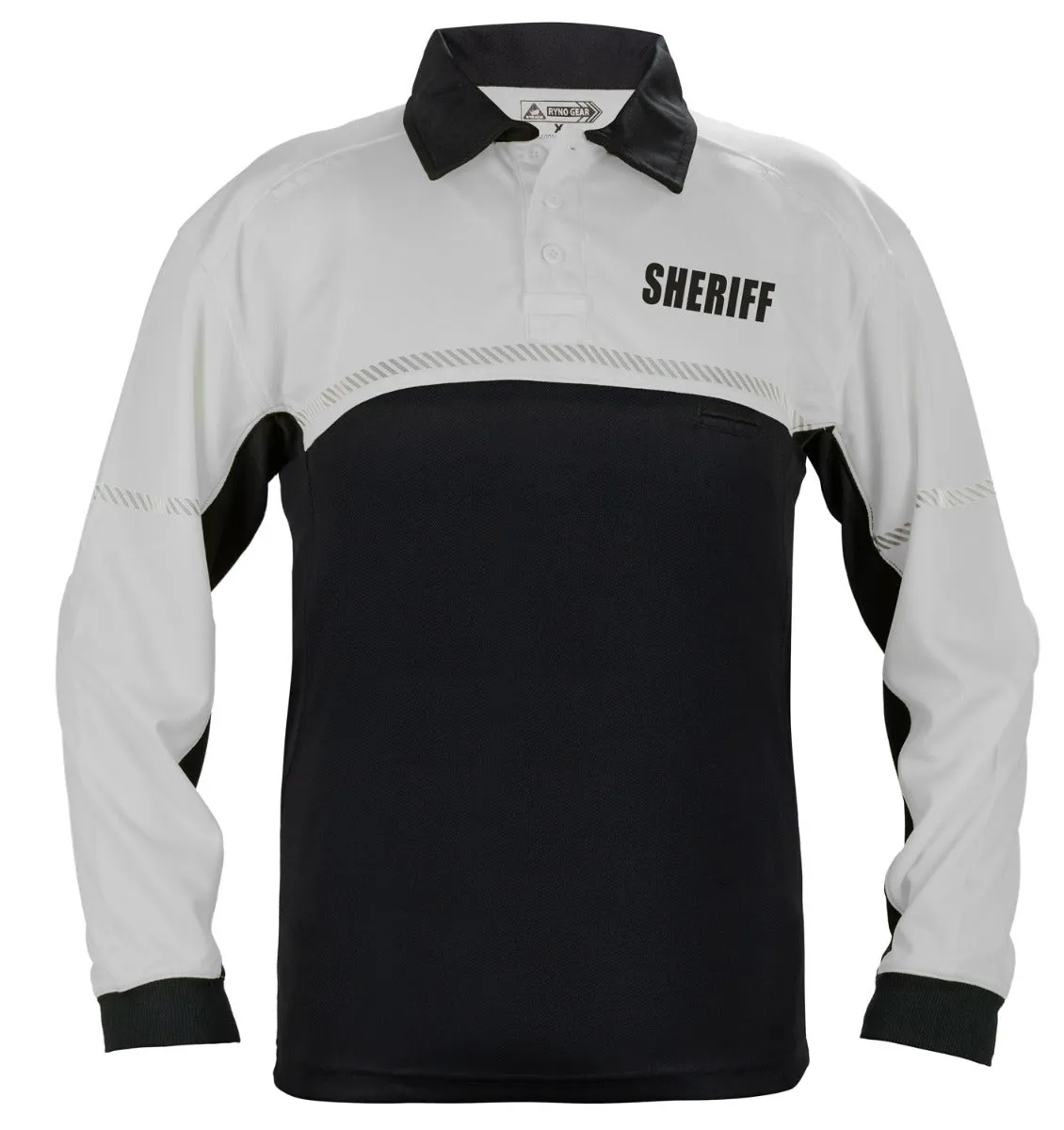 Ryno Gear 100% Polyester Jersey Knit Sheriff Bike Patrol Long Sleeve Polo Shirts