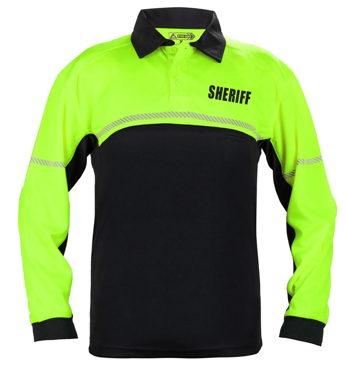 Ryno Gear 100% Polyester Jersey Knit Sheriff Bike Patrol Long Sleeve Polo Shirts