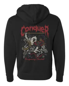 Samurai - Bajutsu - on Black Pullover Hoodie