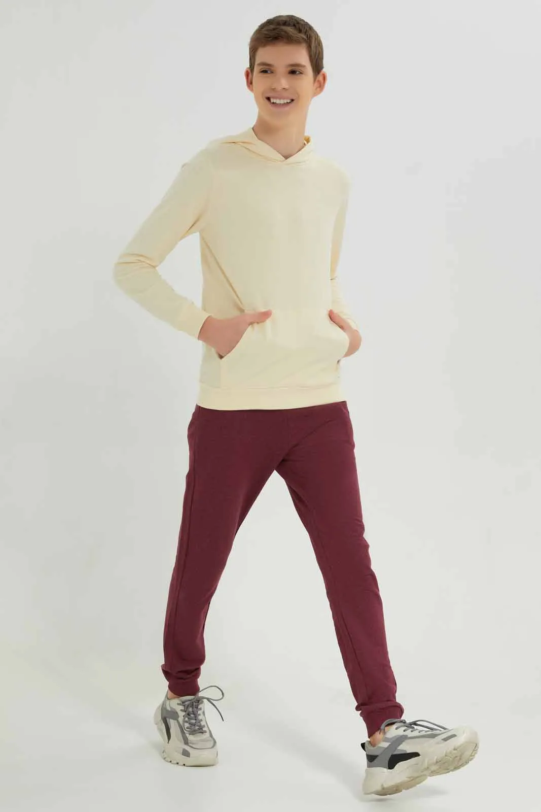 Senior Boys Burgundy Active Pant