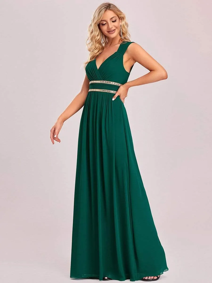 Sleeveless Grecian Style Bridesmaid Dress for Women