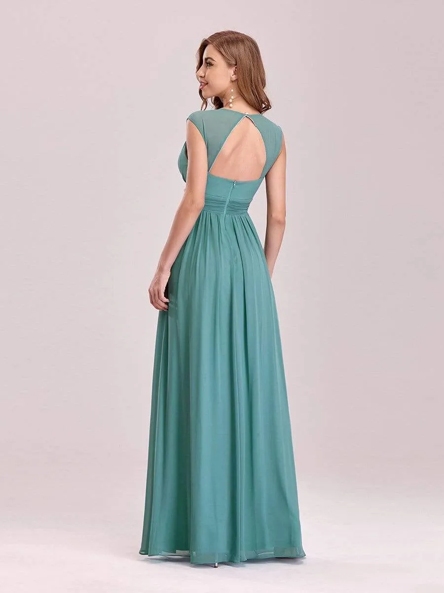 Sleeveless Grecian Style Bridesmaid Dress for Women