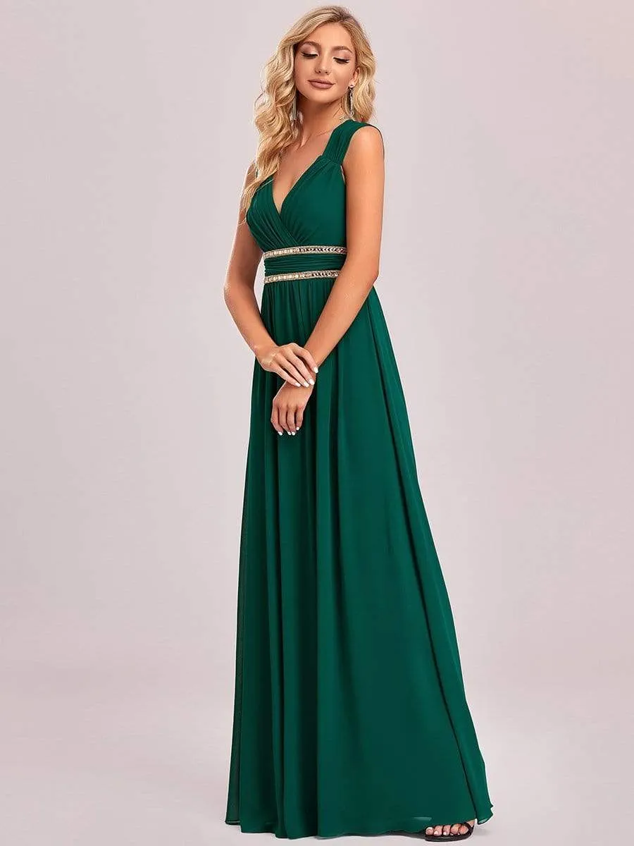 Sleeveless Grecian Style Bridesmaid Dress for Women