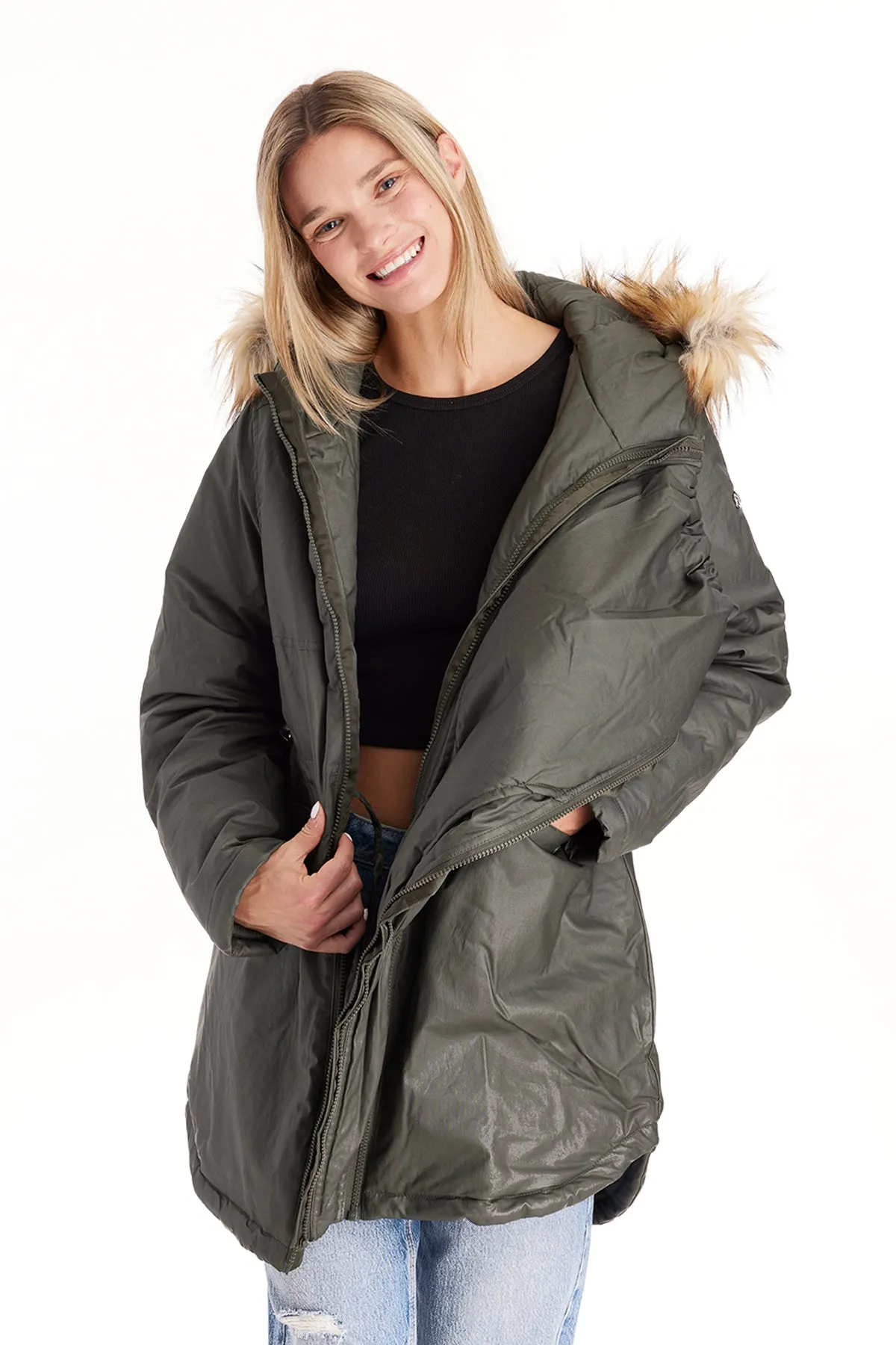 Sofia Waxed Shell 3 in 1 Maternity Parka