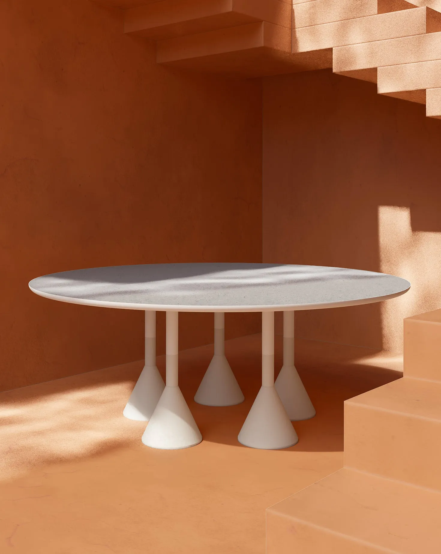 Soleil Round Beige Dining Table