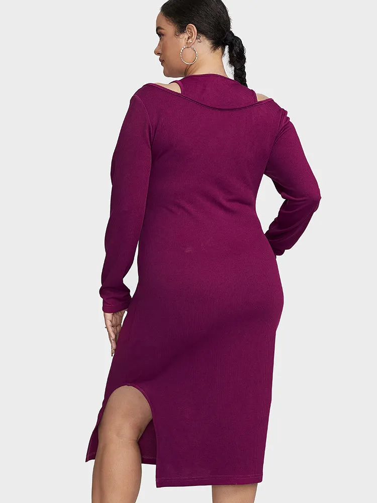 Split Bodycon Sweater Dresses