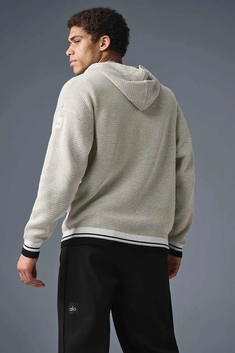 Sports Club Sweater Knit Hoodie - Bone