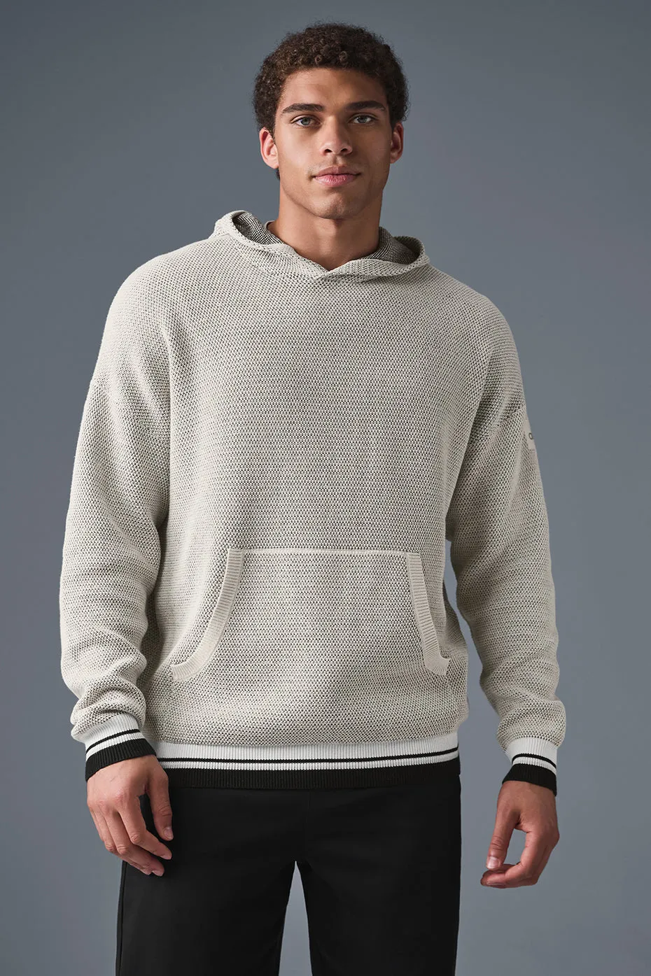 Sports Club Sweater Knit Hoodie - Bone