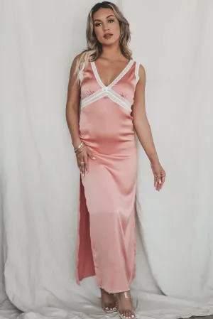 Summertime Plus One Satin Maxi Dress