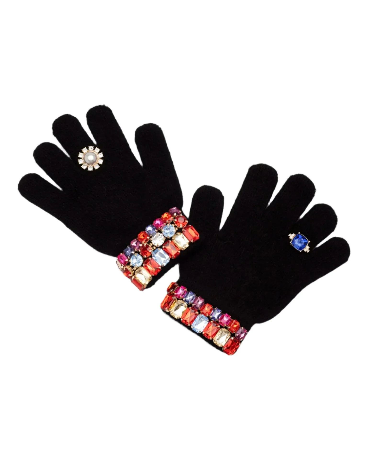 Super Smalls Ice Skating Jeweled Gloves Black