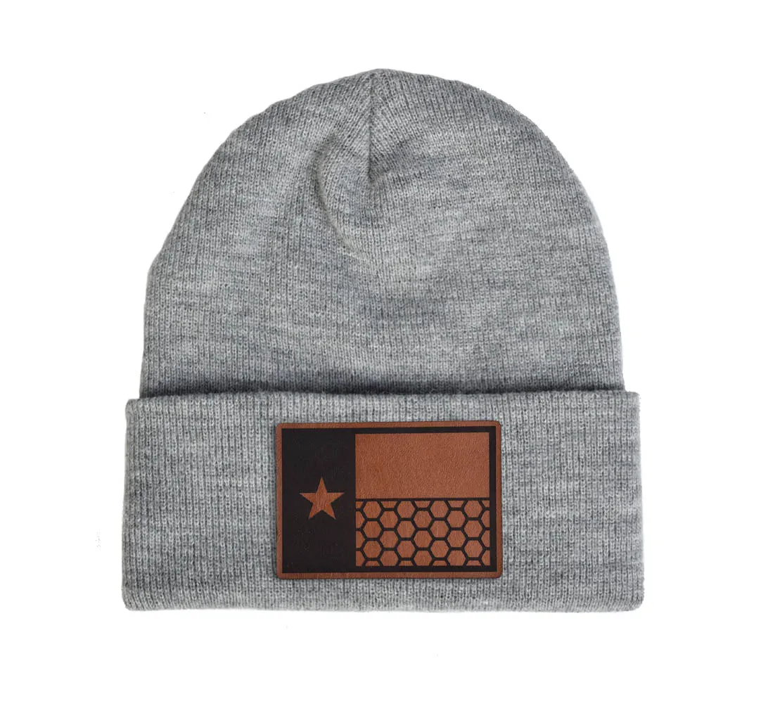 Texas Flag Honeycomb Beanie w/ Cuff