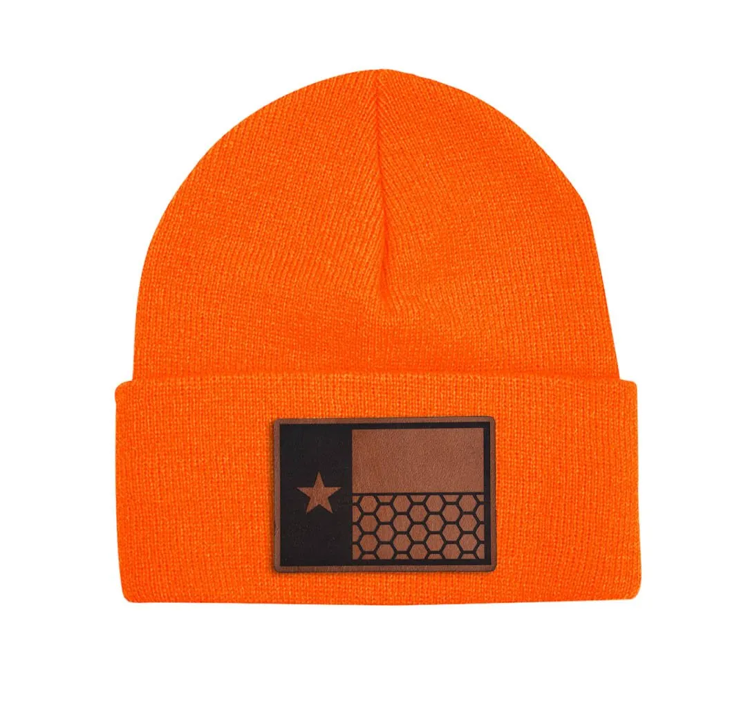 Texas Flag Honeycomb Beanie w/ Cuff