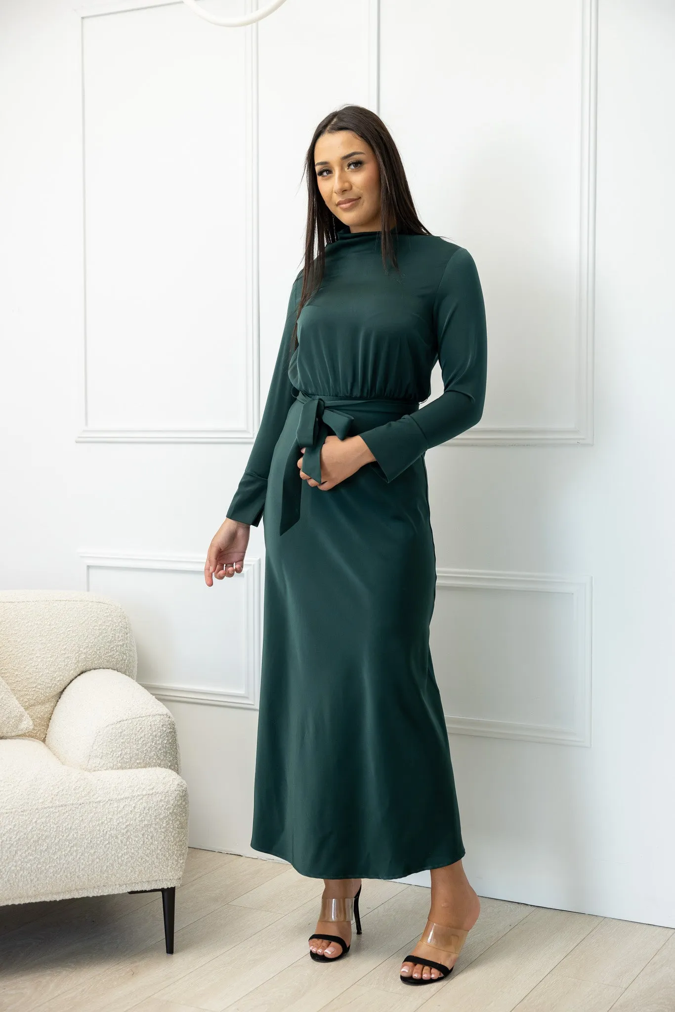 The Crescent Satin Modish Dress