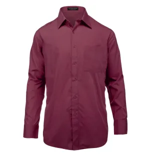 The Essential Solid Burgundy Dress Shirt