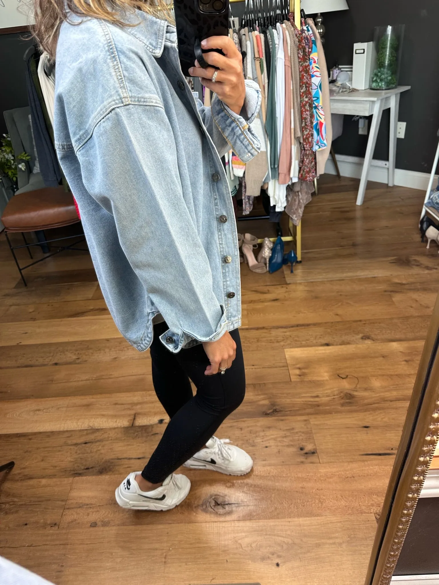 The Leila Oversized Vintage Denim Shacket