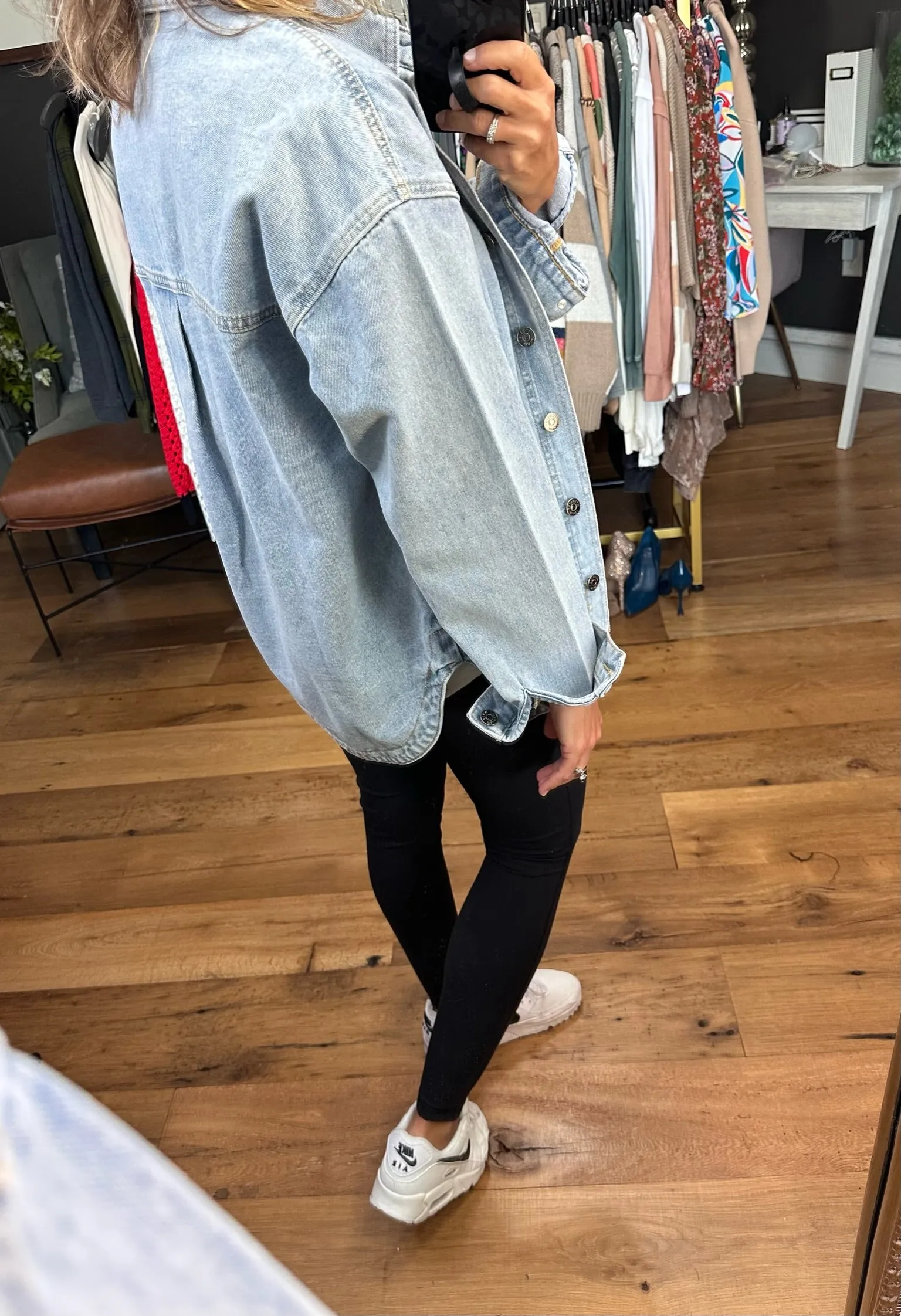 The Leila Oversized Vintage Denim Shacket